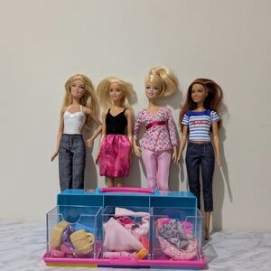 Pink and Blue Doll Storage Case